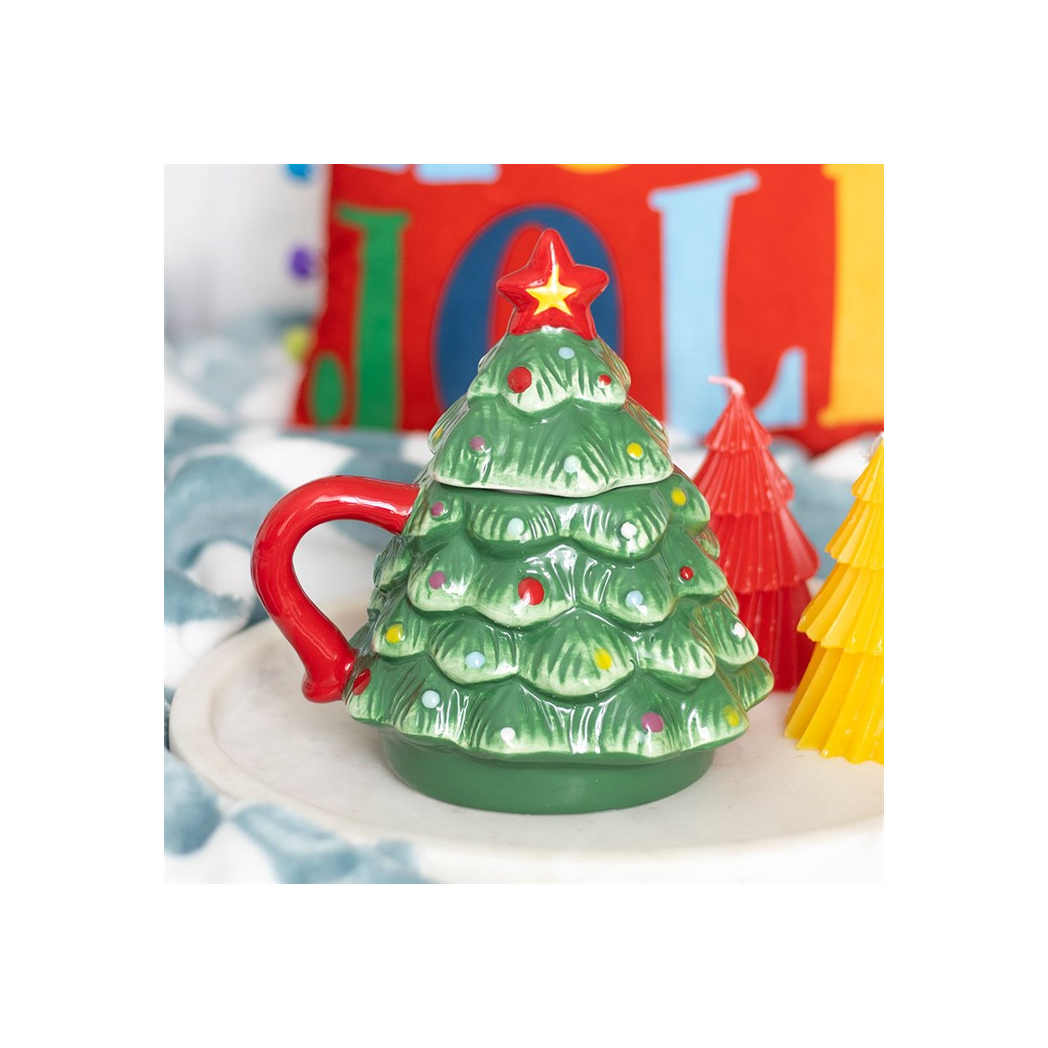 Nostalgic Christmas Tree Mug with Lid – 500ml – view 4