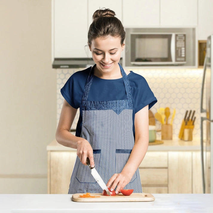 Aaponminimarket Women’s Double Pocket Cooking Apron