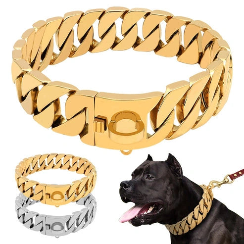 Aaponminimarket 32MM Strong Metal Dog Chain Collars