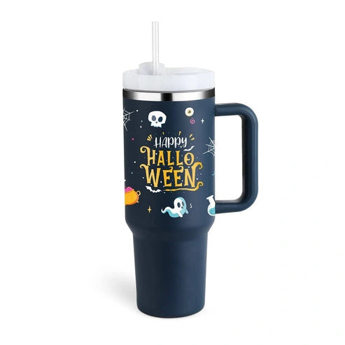 Aaponminimarket 40 oz Insulated Stainless Steel Travel Mug with Handle & Straw (BPA-Free)