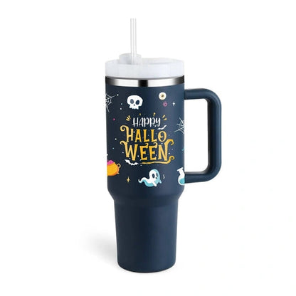 Aaponminimarket 40 oz Insulated Stainless Steel Travel Mug with Handle & Straw (BPA-Free)