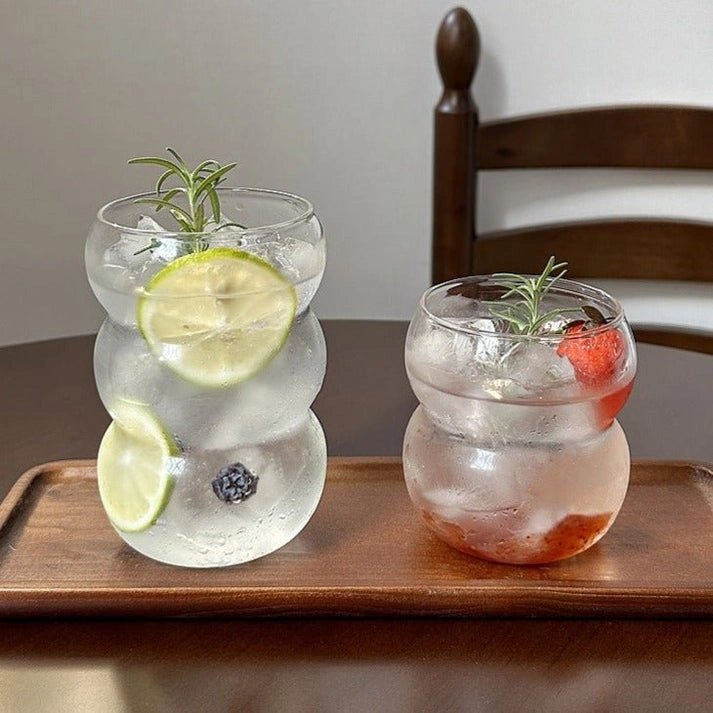 Aaponminimarket Bubble Shaped Glass Coffee Cups