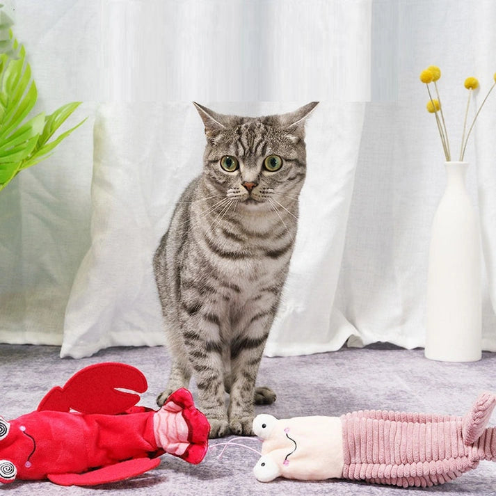 Aaponminimarket Automatic Interactive Plush Electric Cat Toy