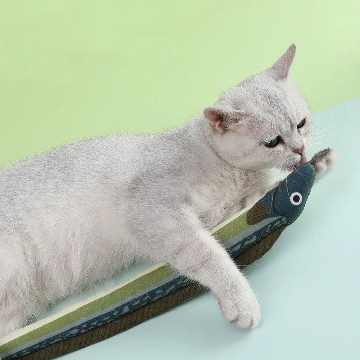 Aaponminimarket Canvas Interactive Mint Fish Teaser Cat Wand