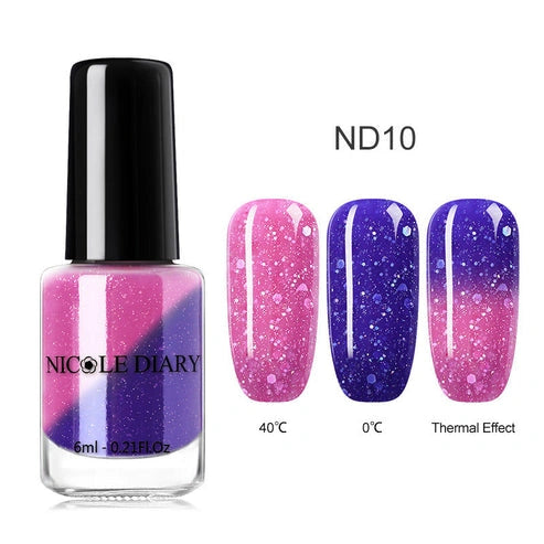 Aaponminimarket Peelable Glitter Nail Polish – Color-Changing