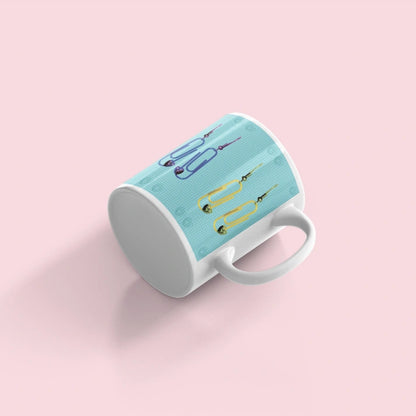 Aaponminimarket Retro 60's Paperclip Themed Ceramic Mug