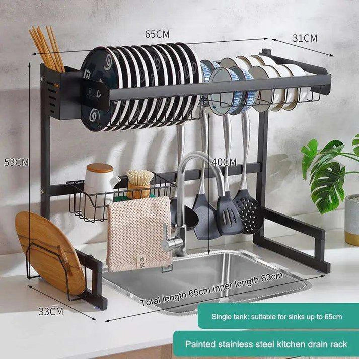Aaponminimarket Stylish Wall-Mounted Dish Drying Rack