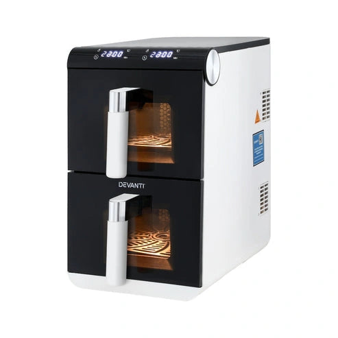 Aaponminimarket Devanti Air Fryer Oven 11L Dual Zone Fryers