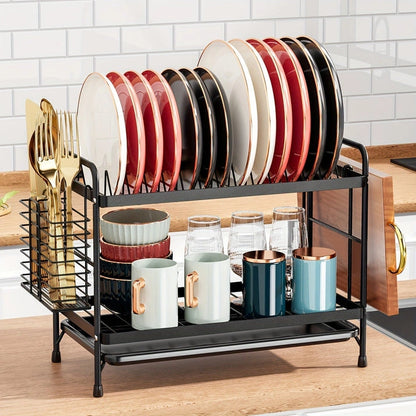 Aaponminimarket Metal Kitchen Dish Rack with Drainboard