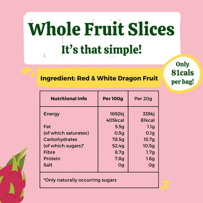 Aaponminimarket Freeze Dried Dragon Fruit Crisps (10 Bags)