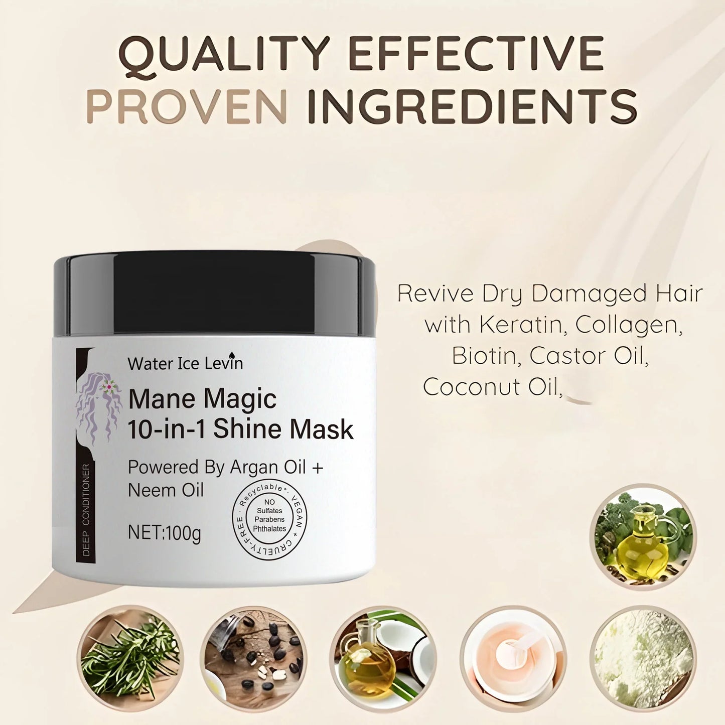 10-in-1 Hair Mask for Dry & Damaged Hair Care