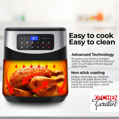 NNEIDS Kitchen Couture Digital 12L Air Fryer - Silver