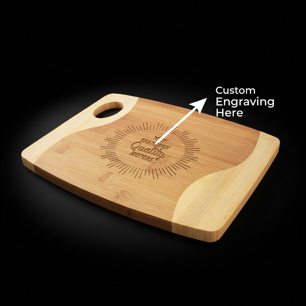Aapon mini market -11x9 Bamboo Two-Tone Cutting Board with Handle