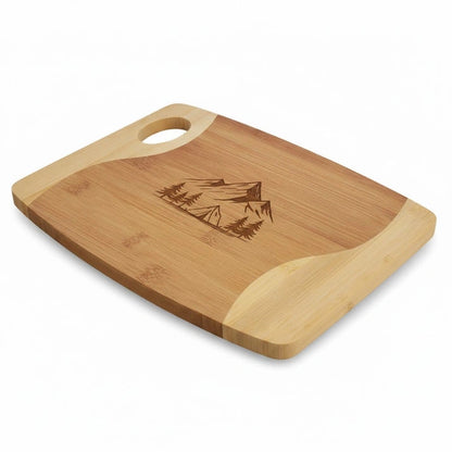 Aaponminimarket 11x9 Bamboo Two-Tone Cutting Board with Handle