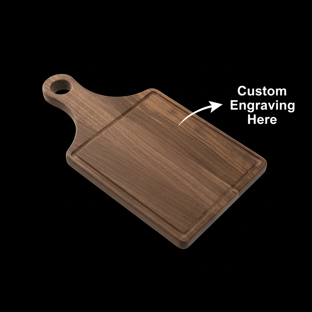 Aapon mini market -Walnut Cutting Board Paddle Shape 13×12×7 | Premium Kitchen Board