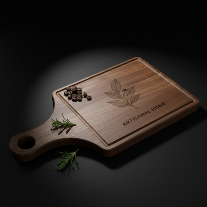Aapon mini market -Walnut Cutting Board Paddle Shape 13×12×7 | Premium Kitchen Board
