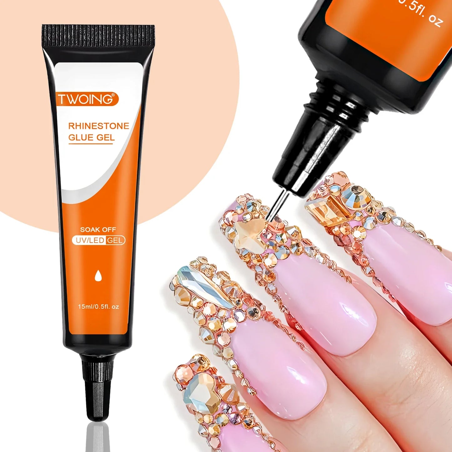 Aapon Mini Market Ltd Nail Glue for Rhinestones & Gems Gel (15mL)