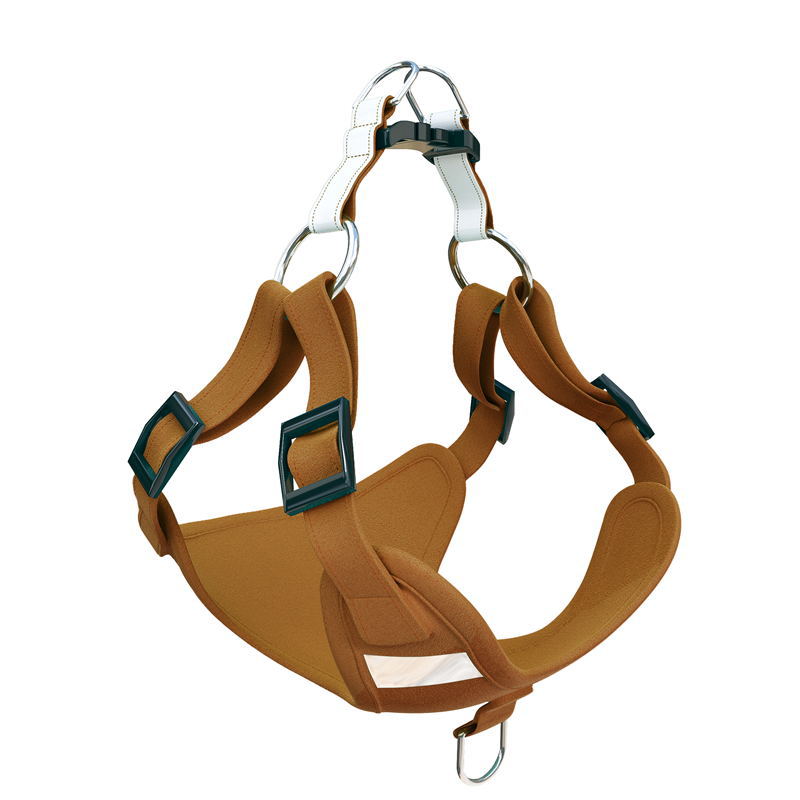 Reflective Suede Dog Vest-4