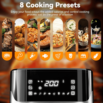 Stainless Air Fryer with Digital Touch Screen
