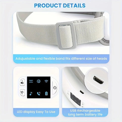 NNETM 4D Smart Eye & Face Massager with Heat, Vibration & Music