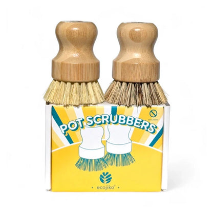 Aaponminimarket Sustainable Bamboo Pot Scrubbers