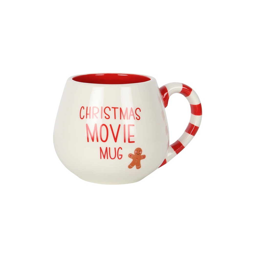 Christmas Movie Mug – White Rounded Mug with Gingerbread Man – view 3