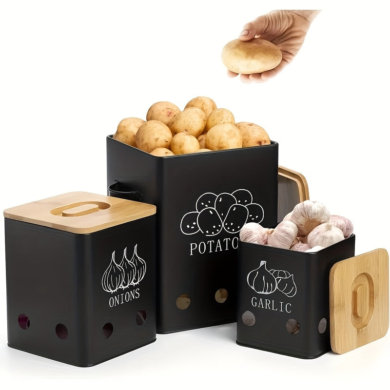 Bamboo Lid Vegetable Containers