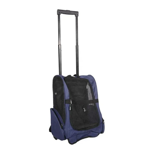 Aaponminimarket 2-in-1 Retractable Pet Carrier (Blue)