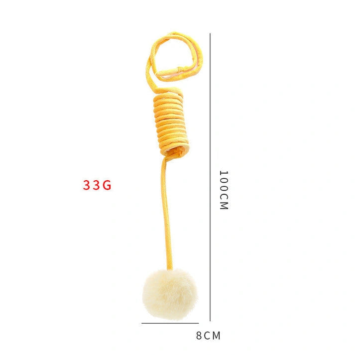 Aaponminimarket Interactive Rabbit Hair Ball Cat Toy