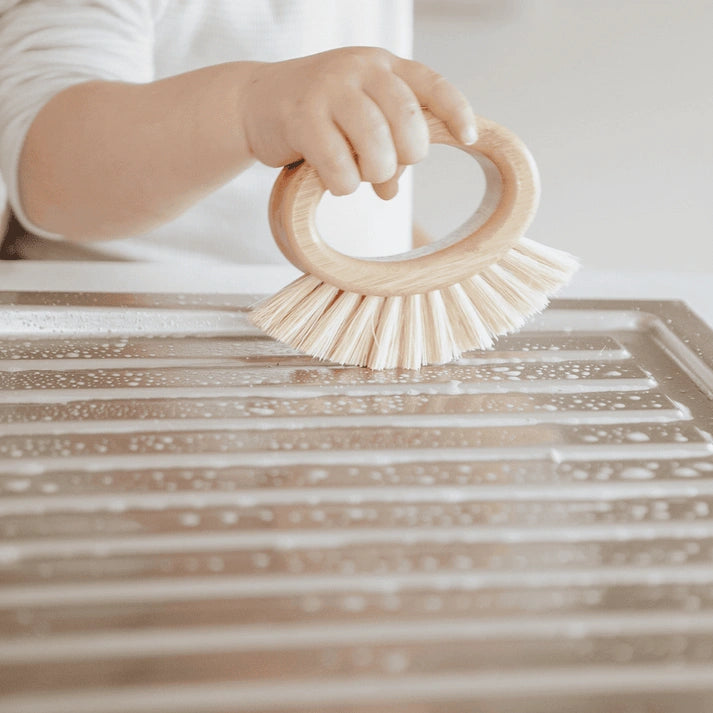 Aaponminimarket NNEDSZ Bamboo Veggie Scrubber Brush