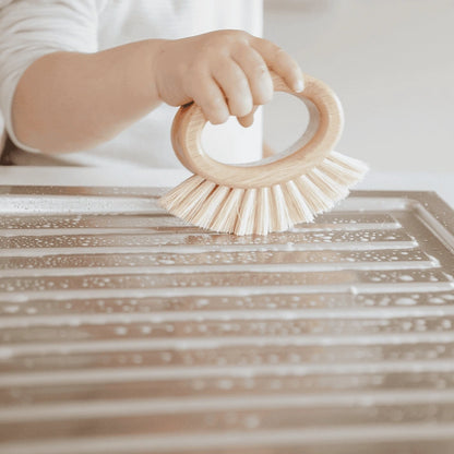 Aaponminimarket NNEDSZ Bamboo Veggie Scrubber Brush