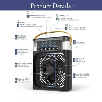 3 In 1 Portable Air Cooler with Humidifier