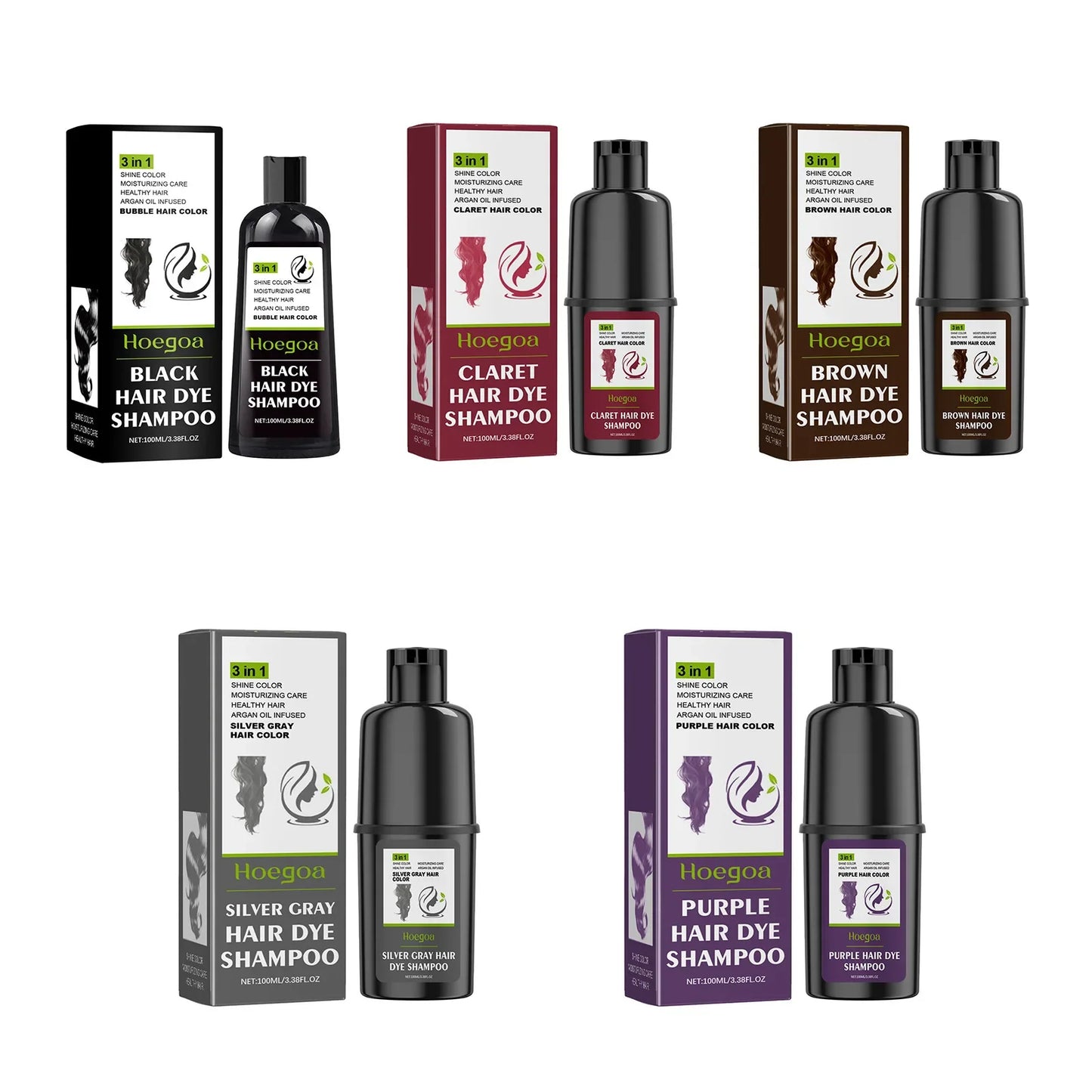 3-in-1 Hair Coloring Shampoo
