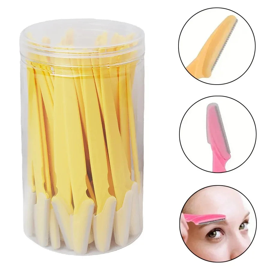 30 Pcs Eyebrow Razors For Women With Precision Safety Cover
