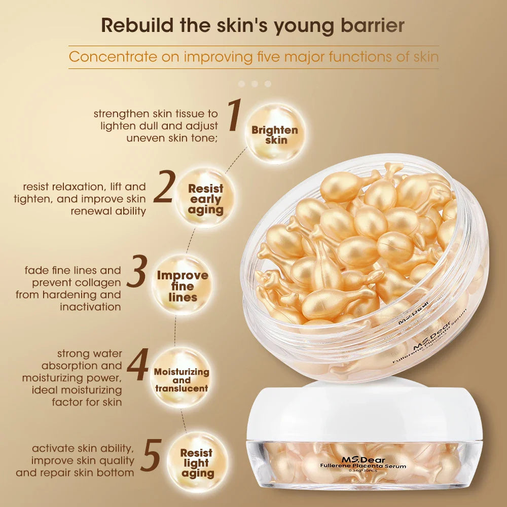 Aapon Mini Market Ltd 30Pcs Hyaluronic Acid Serum Capsules for Skin Care