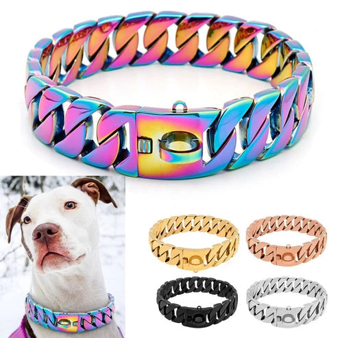Aaponminimarket 32MM Strong Metal Dog Chain Collars