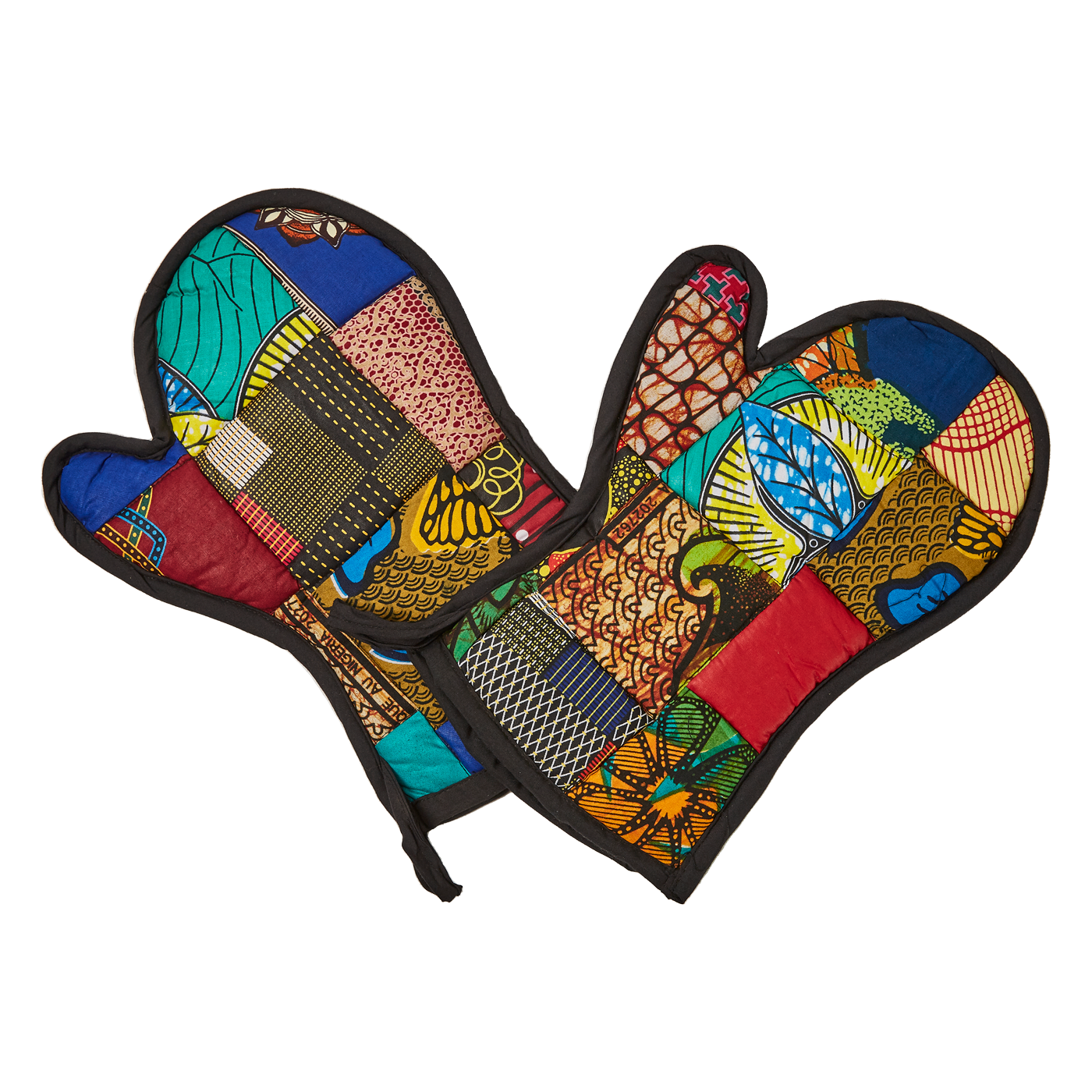 Aapon mini market - Apron, Oven Mitts & Pot Holder Kitenge Patch Set | Hand Sewn