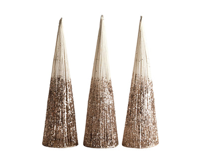 Gold Glitter Christmas Cone Tree – view 4