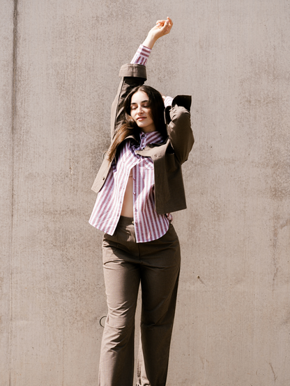 Lightweight Shacket Jacket Cotton Brown Check – Sonje | No More Nobody