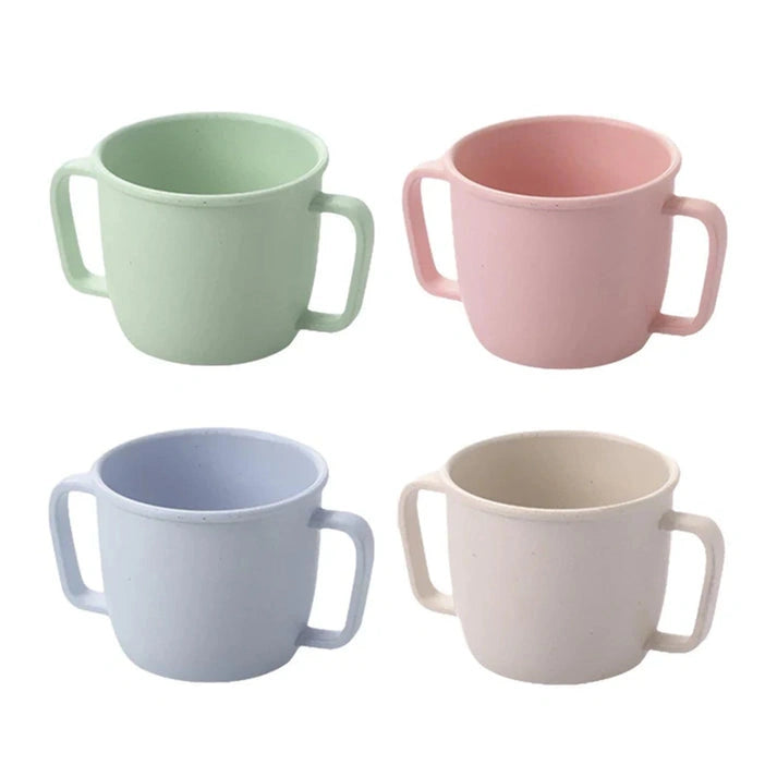 Aaponminimarket 4PCS Bamboo Fiber Milk Drinking Cups