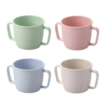 Aaponminimarket 4PCS Bamboo Fiber Milk Drinking Cups