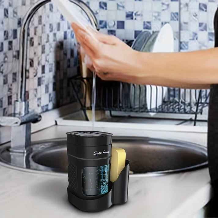 Aaponminimarket Oval Soap Dispenser with Sponge Holder