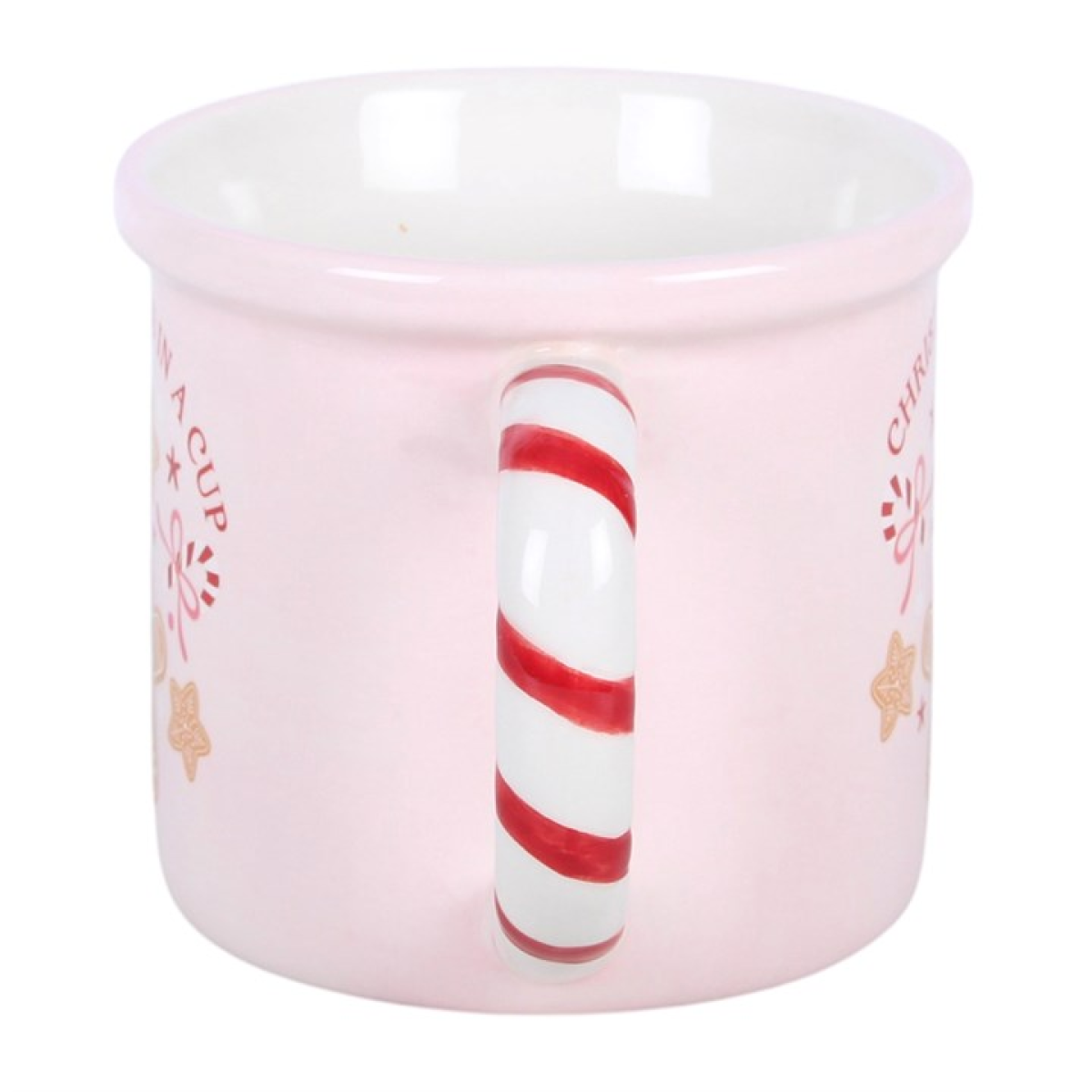 Pink Christmas in a Cup Mug – Gingerbread Design, 480ml – view 4