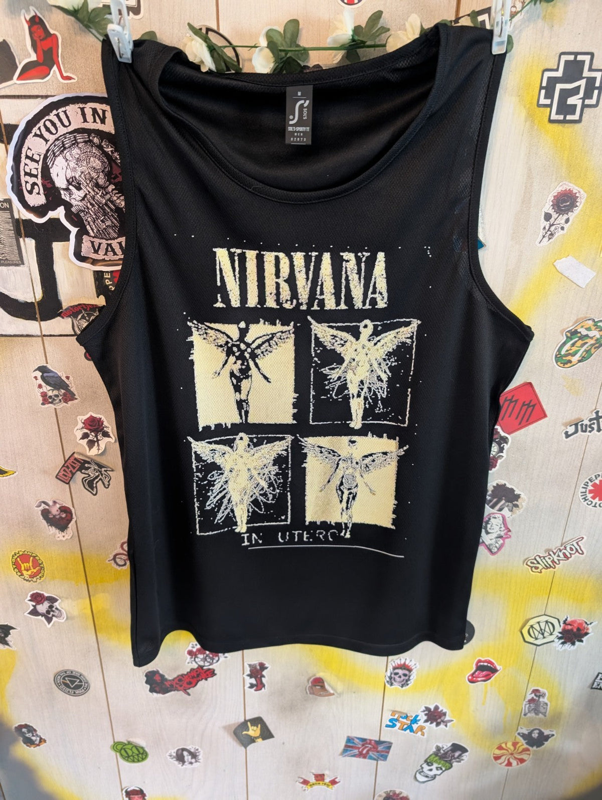 Nirvana Black Sleeveless Vest