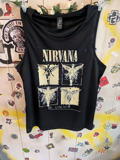 Nirvana Black Sleeveless Vest