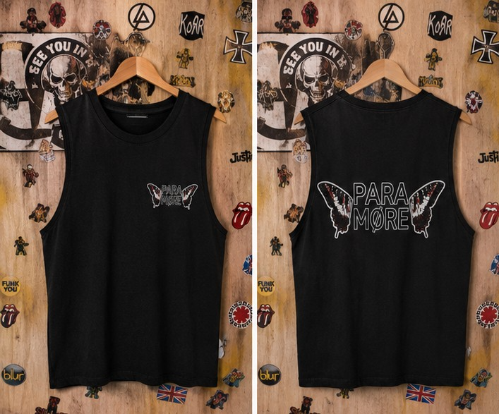 Paramore Black Sleeveless Vest