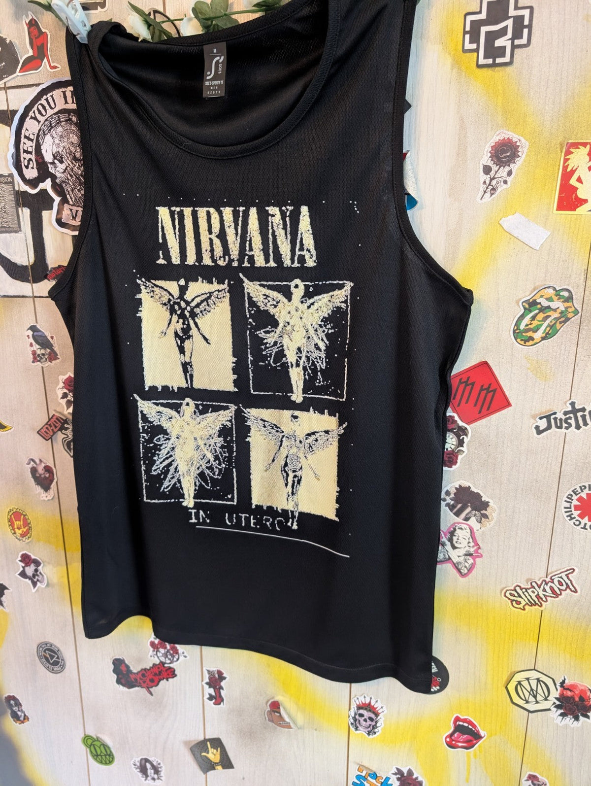Nirvana Black Sleeveless Vest