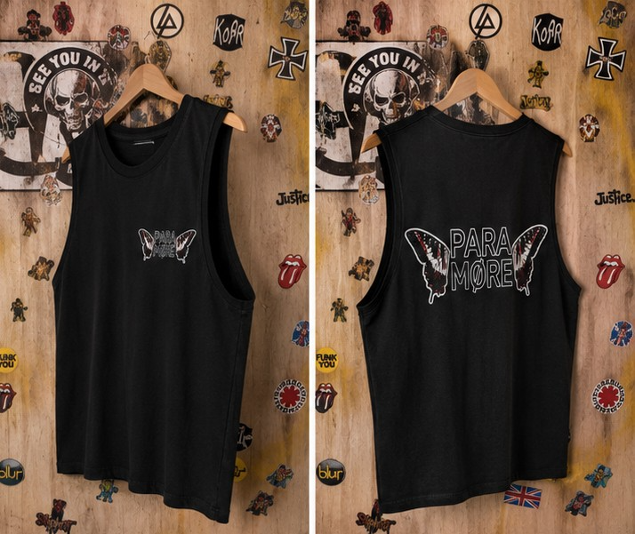 Paramore Black Sleeveless Vest