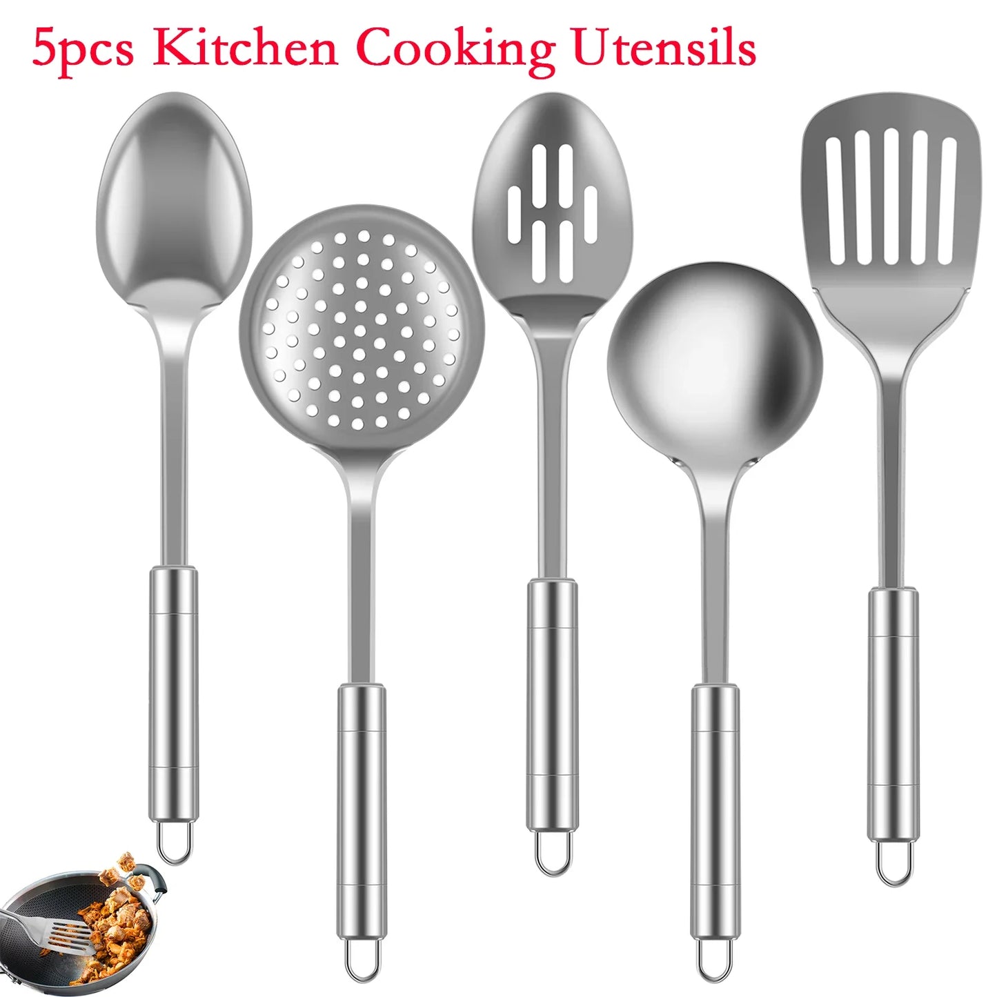 Aapon mini market -5Pcs Stainless Steel Kitchen Utensils Set