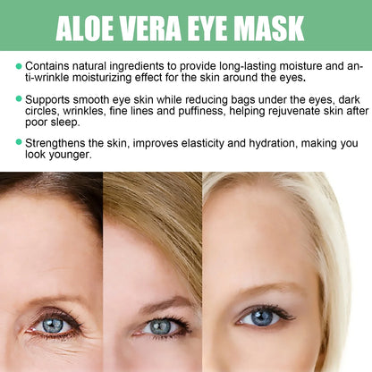 Aapon Mini Market Ltd 60 Pieces Aloe Vera Collagen Eye Mask for Dark Circles
